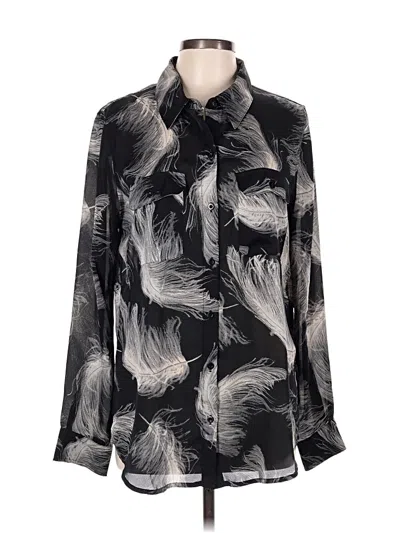 Pre-owned Premise Studio Long Sleeve Blouse In Black