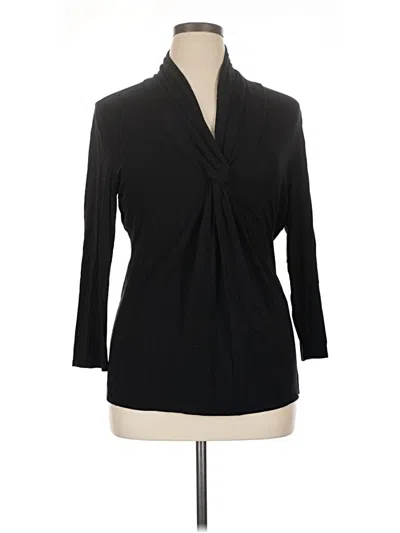 Pre-owned Premise Studio Long Sleeve Blouse In Black