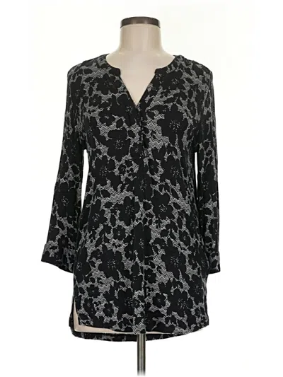 Pre-owned Premise Studio Long Sleeve Blouse In Black