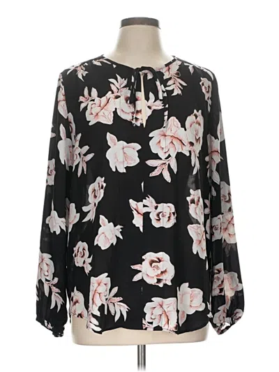 Pre-owned Premise Studio Long Sleeve Blouse In Black
