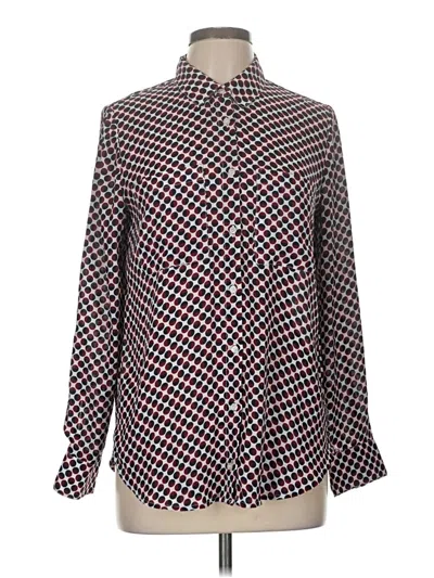 Pre-owned Premise Studio Long Sleeve Blouse In Burgundy