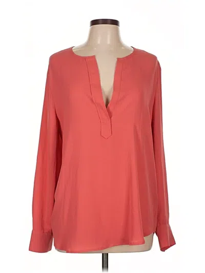 Pre-owned Premise Studio Long Sleeve Blouse In Red
