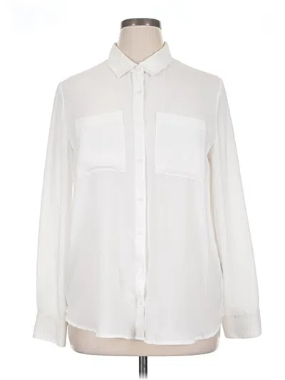 Pre-owned Premise Studio Long Sleeve Blouse In White
