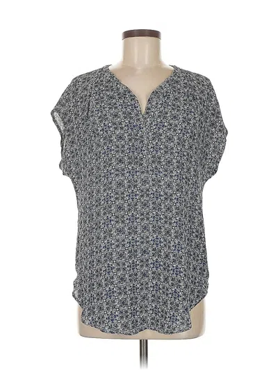 Pre-owned Premise Studio Short Sleeve Blouse In Blue