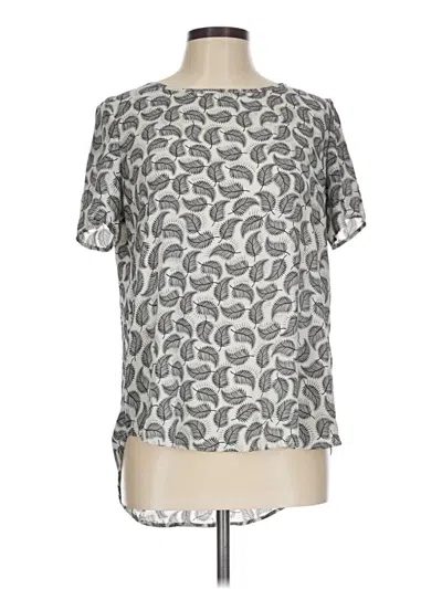 Pre-owned Premise Studio Short Sleeve Blouse In Gray