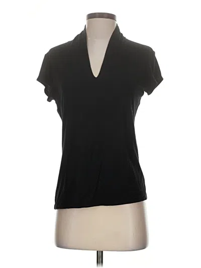 Pre-owned Premise Studio Short Sleeve Top Black Cowl Neck Tops