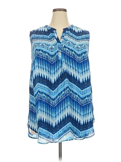 Pre-owned Premise Studio Sleeveless Blouse In Blue