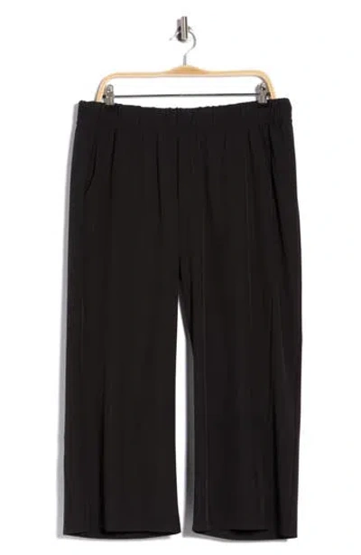 Premise Studio Wide Leg Cropped Pants In Black