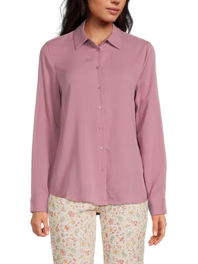 Premise Women's Point Collar Shirt In Mauve