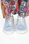 Premium Basics Women's Primabase Suede Sneaker In Blue In Blue