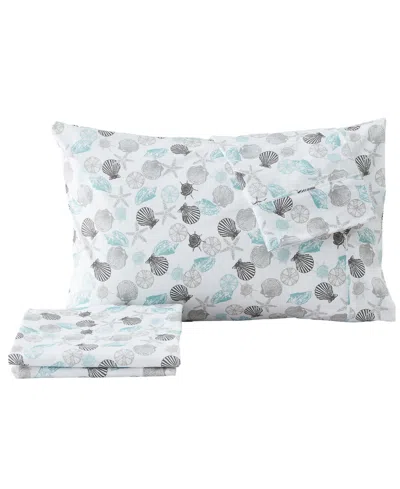 Premium Comforts Coastal Printed Microfiber 4-pc. Sheet Set, King In Coastal - Seashell