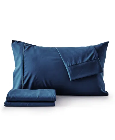 Premium Comforts Rayon From Bamboo Blend Wrinkle Resistant 4-pc. Sheet Set, Full In Ocean