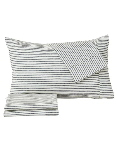 Premium Comforts Striped Wrinkle Resistant Microfiber 4-pc. Sheet Set, Queen In Stripe - Dark Gray