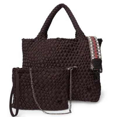 Prenelove Women's Brown London Large Woven Totes - Espresso