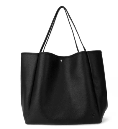 Prenelove Women's Keele Oversized Vegan Leather Tote - Black