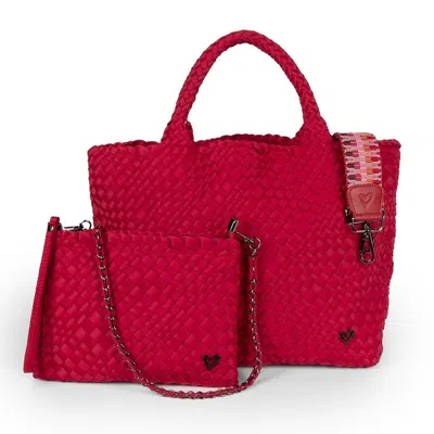 Prenelove Women's London Large Woven Totes - Red