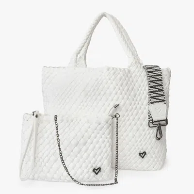 Prenelove Women's London Large Woven Totes - White