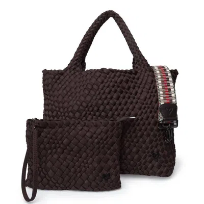 Prenelove Women's London Woven Tote In Espresso In Brown