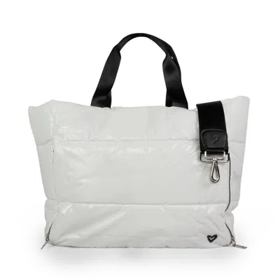 Prenelove Women's Panorama Puffer Large Totes - White