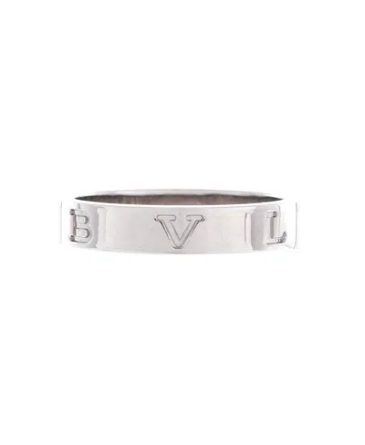Pre-owned Pre-owned Bvlgari  Bvlgari B. Zero1 Logo Ring 18k White Gold