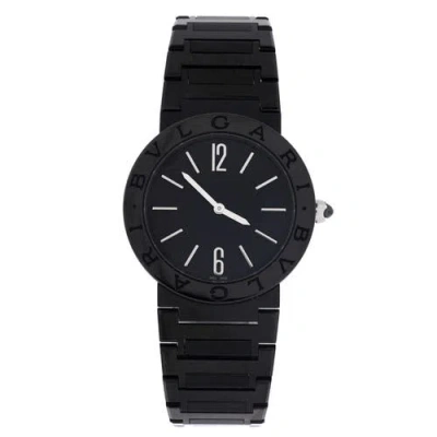 Pre-owned Bvlgari  Bvlgari Bvlgari Quartz Watch Pvd Stainless Steel 33 In Black