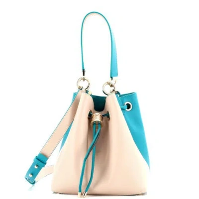 Pre-owned Bvlgari  Bvlgari B.zero1 Bucket Bag Leather In Blue