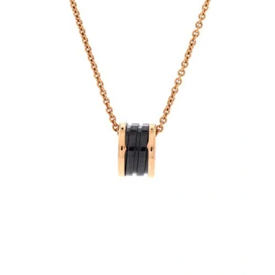Pre-owned Bvlgari  Bvlgari B.zero1 Pendant Necklace 18k Rose Gold And Ceramic
