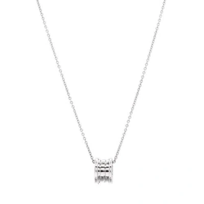 Pre-owned Bvlgari  Bvlgari B.zero1 Pendant Necklace 18k White Gold In Metallic