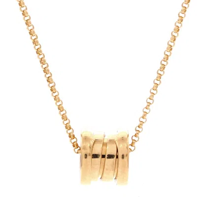 Pre-owned Bvlgari  Bvlgari B.zero1 Pendant Necklace 18k Yellow Gold Mini