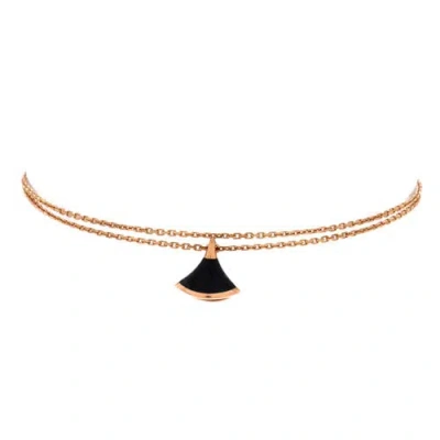 Pre-owned Bvlgari  Bvlgari Divas' Dream Bracelet 18k Rose Gold And Onyx