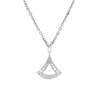 Pre-owned Bvlgari  Bvlgari Divas' Dream Openwork Pendant Necklace 18k White Gold With Diamonds