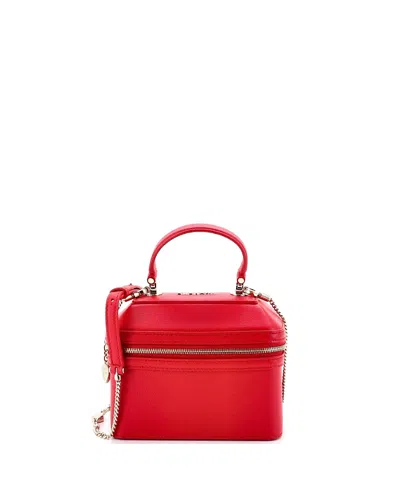 Pre-owned Pre-owned Bvlgari  Bvlgari Serpenti Jewelry Box Bag Leather In Red