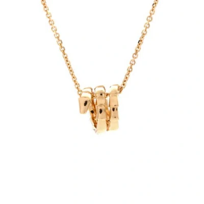 Pre-owned Bvlgari  Bvlgari Serpenti Viper Spiral Pendant Necklace 18k Yellow Gold