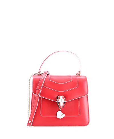Pre-owned Pre-owned Bvlgari  Bvlgari Small Serpenti Forever Dangle Top Handle Bag Leather In Multi