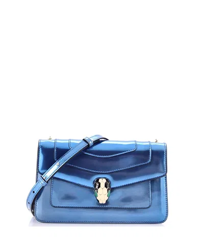 Pre-owned Pre-owned Bvlgari  Bvlgari Small Serpenti Forever Shoulder Bag Metallic Leather