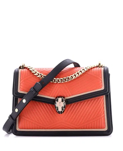 Pre-owned Pre-owned Bvlgari  Bvlgari Small Serpenti Forever Shoulder Bag Quilted Leather In Multi