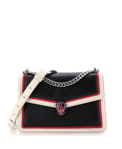 Pre-owned Pre-owned Bvlgari  Bvlgari Small Serpenti Forever Shoulder Bag Quilted Leather In Multi