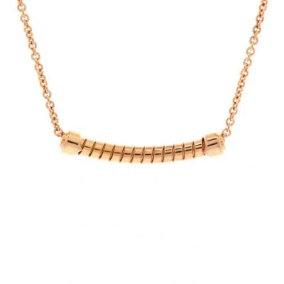 Pre-owned Bvlgari  Bvlgari Tubogas Pendant Necklace 18k Rose Gold