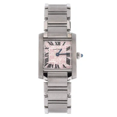 Pre-owned Cartier  Cartier 160 Limited Edition Tank Francaise Quartz Watch Stainless Steel 20 In Silver