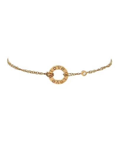Pre-owned Pre-owned Cartier  Cartier 2 Diamonds Love Bracelet 18k Gold With Diamonds