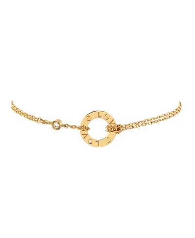 Pre-owned Pre-owned Cartier  Cartier 2 Diamonds Love Bracelet 18k Gold With Diamonds