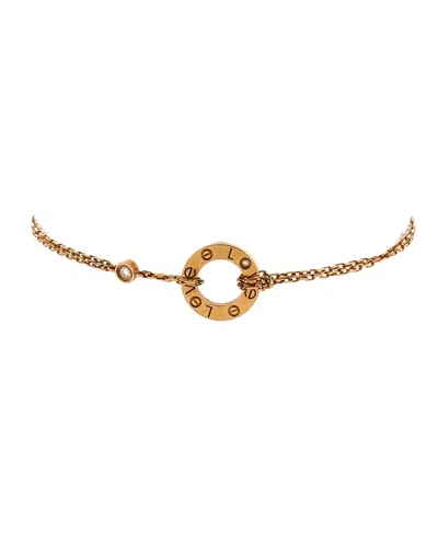 Pre-owned Pre-owned Cartier  Cartier 2 Diamonds Love Bracelet 18k Gold With Diamonds