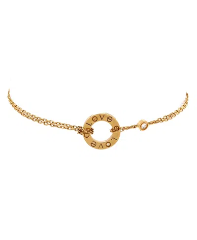 Pre-owned Pre-owned Cartier  Cartier 2 Diamonds Love Bracelet 18k Gold With Diamonds