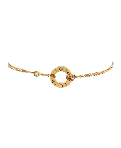Pre-owned Pre-owned Cartier  Cartier 2 Diamonds Love Bracelet 18k Gold With Diamonds