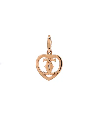 Pre-owned Pre-owned Cartier  Cartier 2c Heart Charm 18k Rose Gold In Pink