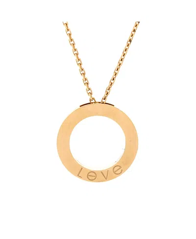 Pre-owned Pre-owned Cartier  Cartier 3 Diamonds Love Pendant Necklace 18k Gold And Diamonds, 16.25