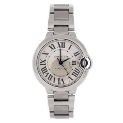 Pre-owned Cartier  Cartier Ballon Bleu De Cartier Automatic Watch Stainless Steel 33 In Silver