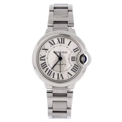 Pre-owned Cartier  Cartier Ballon Bleu De Cartier Automatic Watch Stainless Steel 33 In Silver