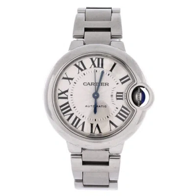 Pre-owned Cartier  Cartier Ballon Bleu De Cartier Automatic Watch Stainless Steel 33 In Silver