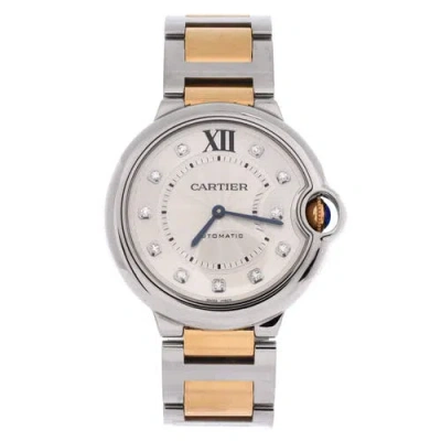 Pre-owned Cartier  Cartier Ballon Bleu De Cartier Automatic Watch Stainless Steel And Rose Gold With Diamond  In Gray